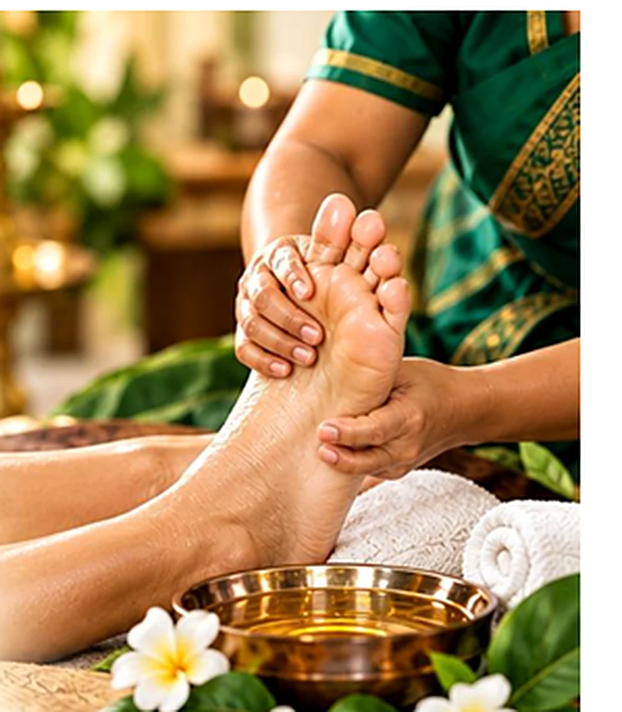 Foot Massage at Baranada Ayurvedic Hospital