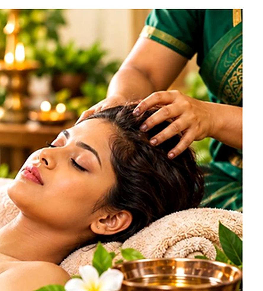 Head Massage at Baranada Ayurvedic Hospital